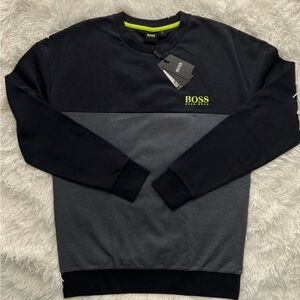 Hugo Boss Men's Black and Gray Crewneck Sweater